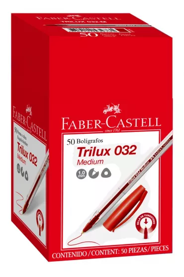 Faber-Castell Dugopis trilux 032 czerwony