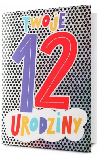 Karnet okazjonalny B6 z kopert� 12 Urodziny PAN DRAGON STAR-141