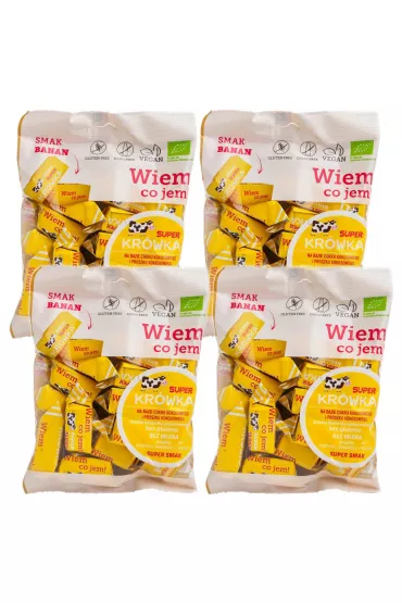 Super Kr�wka Kr�wki bezmleczne bananowe Zestaw 4 x 150 g Bio