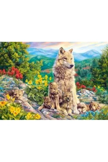 Puzzle 200 el. Wilki nowe pokolenie Castorland