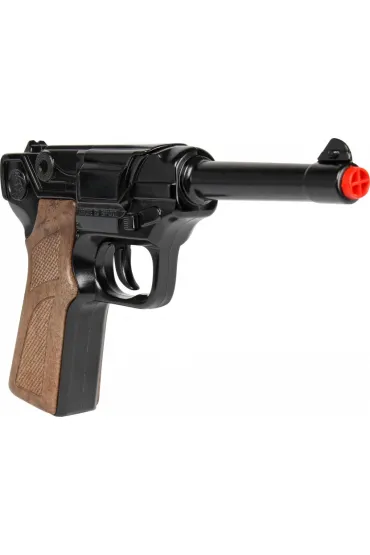 Metalowy pistolet policyjny 8 naboi Gonher