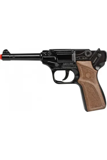 Metalowy pistolet policyjny 8 naboi Gonher