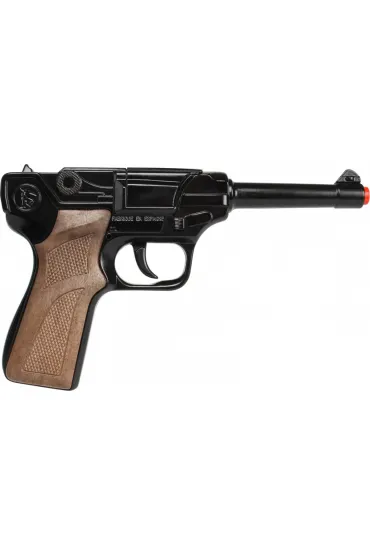 Metalowy pistolet policyjny 8 naboi Gonher