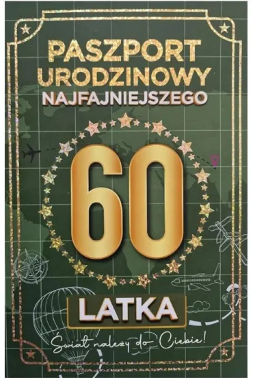 Yeku Karnet Urodziny 60 Nowy paszport m�skie