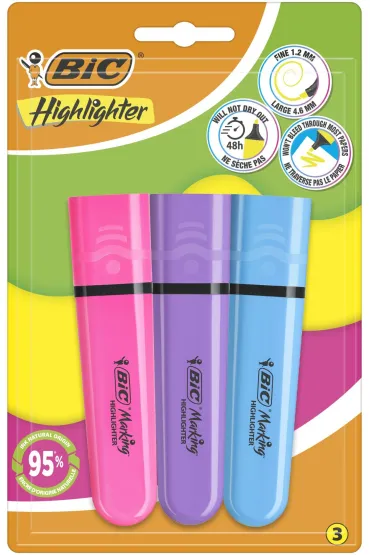 Zakre�lacz 3 kolory neon BIC 302807