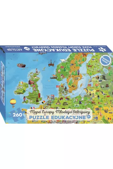 Puzzle edukacyjne 260 el. M�odego Odkrywczy Mapa Europy ArtGlob