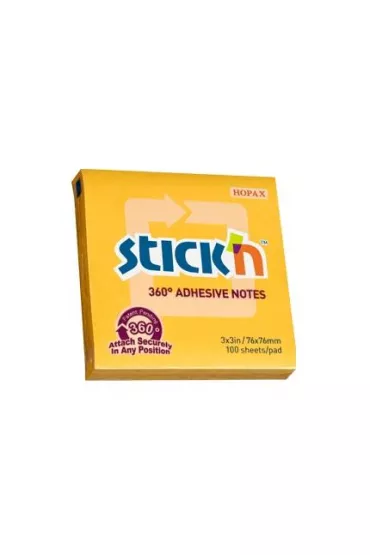 Stickn Notes samoprzylepny ��ty 76 x 76 mm 100 kartek