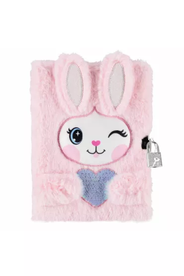 Pami�tnik pluszowy zamykany A5/64 k Rabbit & Heart STARPAK 541490