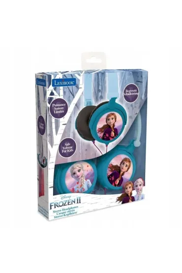Sk�adane s�uchawki przewodowe stereo Frozen z g�o�no�ci� bezpieczn� dla dzieci Lexibook HP010FZ