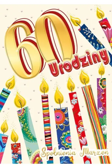 Henry KARNET URODZINY 60 A5 Z KOP ZLOC SWIECZKI HE FOL