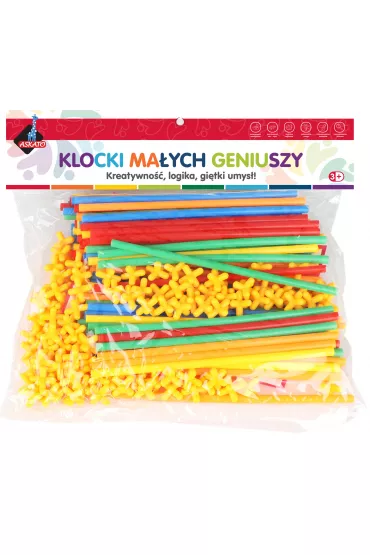 Klocki ma�ych geniuszy s�omki 200 element�w 110097