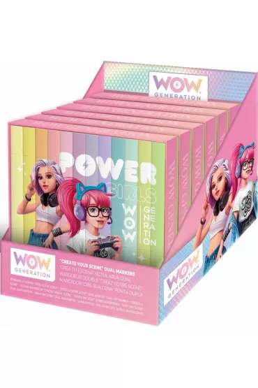 KIDS EUROSWAN Flamastry dwustronne WOW 12 kolor�w