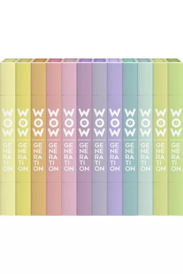 KIDS EUROSWAN Flamastry dwustronne WOW 12 kolor�w
