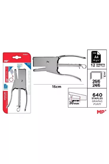 Mp Main Paper Zszywacz no�ycowy 15cm + zszywki 24/6