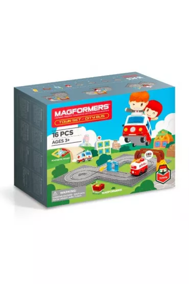 Magformers Town Set City Bus 16 elementw