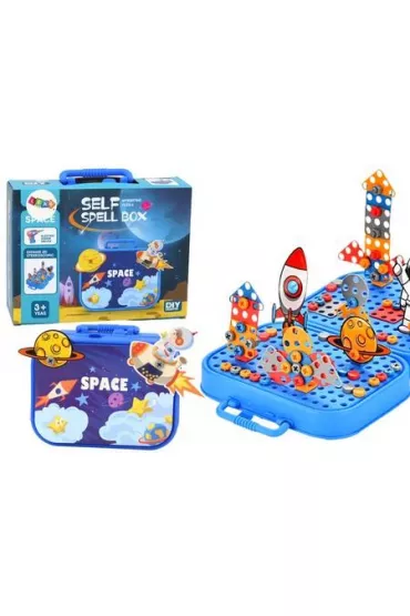 Uk�adanka Kosmos DIY walizka 228el LeanToys