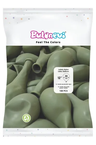 GoParty Balony lateksowe Pastel zgni�ozielone 30cm 100 szt