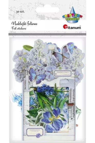 Titanum Naklejki foliowe Kwiaty niebieskie 30 szt