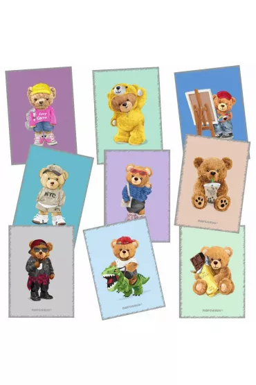 Narcissus Zeszyt PP TEDDIES A5 80g kratka 60 kartek