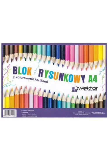 Blok rysunkowy a4 kolor Wektor 10 szt.