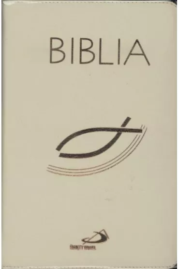 Biblia z rybk� z suwakiem ecru