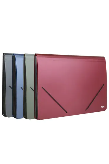 Deli Teczka A4 z gumk� 13-przegr�dek 1szt.mix