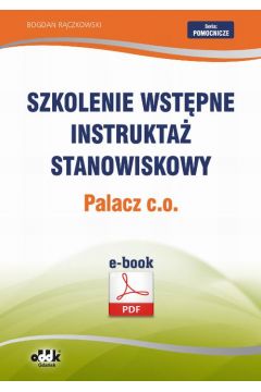eBook Szkolenie wstpne Instrukta stanowiskowy Palacz c.o. pdf