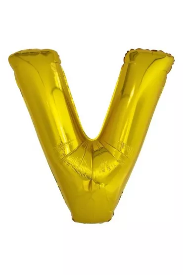 Amscan Balon foliowy litera V z�ota 78x86cm