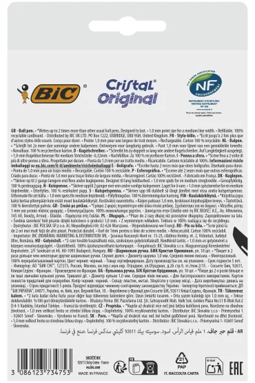 Bic D�ugopis Cristal Original 10 szt czarny