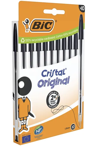 Bic D�ugopis Cristal Original 10 szt czarny
