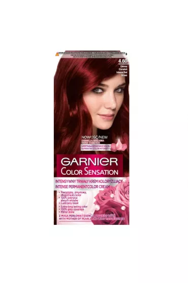 Garnier Color Sensation krem koloryzuj�cy do w�os�w 4.60 Intensywna ciemna czerwie�