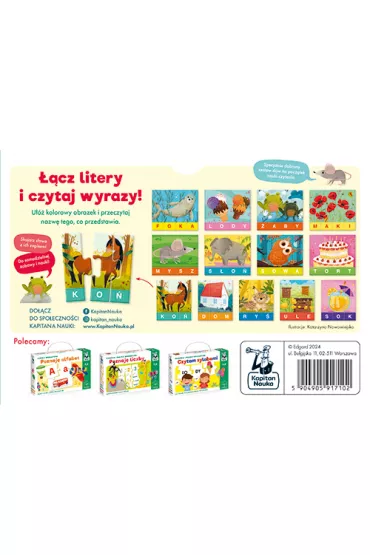 Puzzle edukacyjne. Pierwsze s�owa. Kapitan Nauka Edgard - Anna Zaj�c