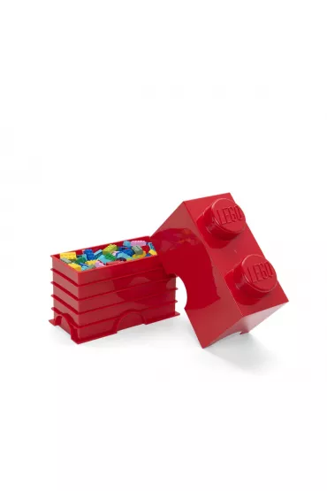 Pojemnik klocek LEGO Brick 2 Czerwony