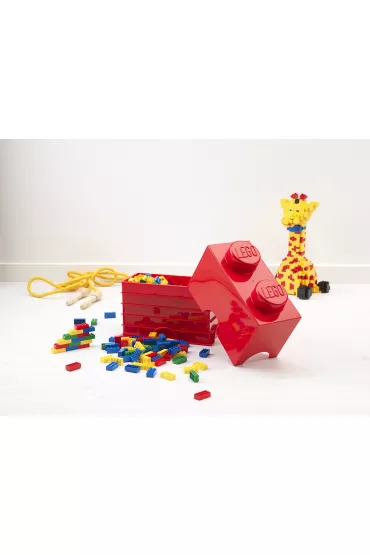 Pojemnik klocek LEGO Brick 2 Czerwony