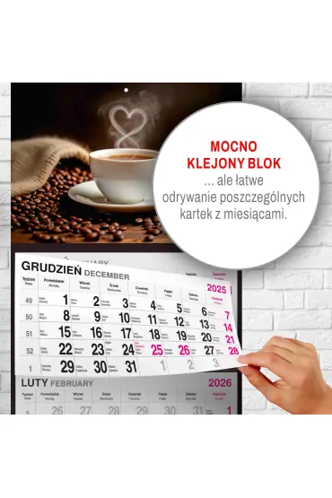 Opress Kalendarz 2026 tr�jdzielny Kawa