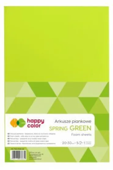 Happy Color Arkusze piankowe, zielone wiosenne, A4, 5 arkuszy 5 szt.