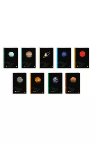 Elisa Zeszyt A5 Planets linia 60 kartek 10 szt.