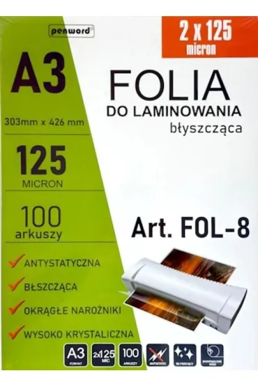 Penword Folia do laminowania A3 100 szt
