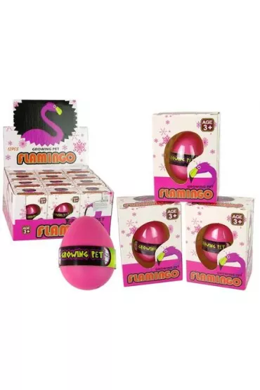Rosn�ce jajo flaming 6cm r�owe LeanToys