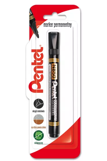 Pentel Marker permenentny z okr�g�� ko�c�wka N850 czarny