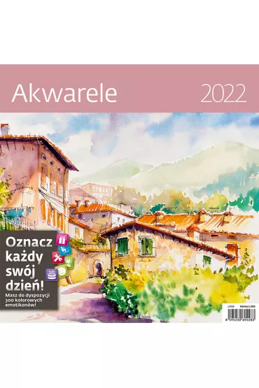 Sztuka Rodzinna Kalendarz 30 x 30 z naklejkami. Akwarele 2022