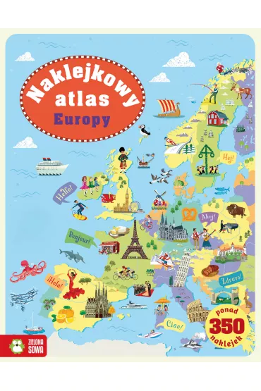 Naklejkowy atlas Europy naklejkowy album