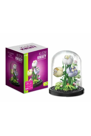 Klocki kwiaty Tulipany pod kloszem 139el 136948