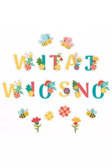LearnHow Dekoracje okienne wiosrenne Witaj wiosno 19 szt.