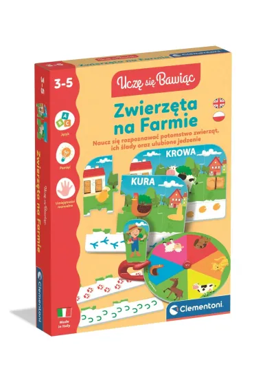 Zwierz�ta na farmie gra edukacyjna 3-5l CLEMENTONI 50433  CLM