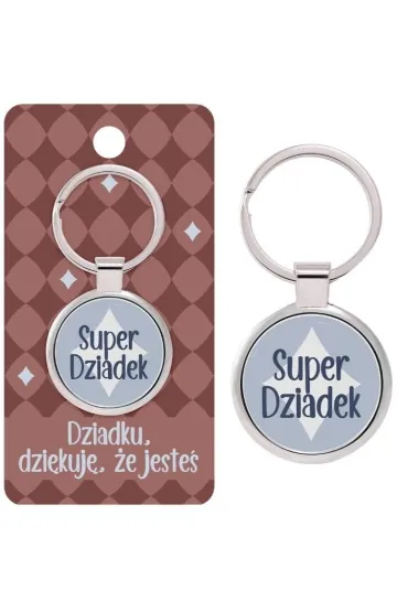Be-Happy Gifts Brelok prezentowy Super Dziadek