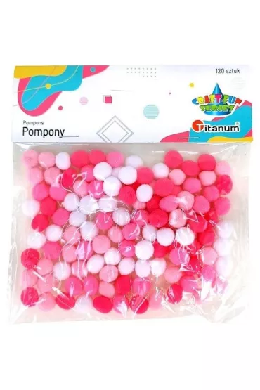Titanum Pompony poliestrowe mix 10mm
