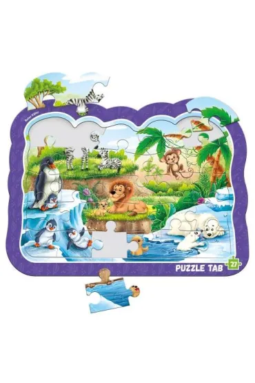 Puzzle ramkowe 24 el. Zwierzeta w zoo Roter Kafer