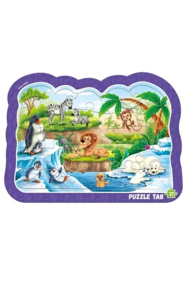Puzzle ramkowe 24 el. Zwierzeta w zoo Roter Kafer