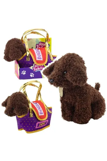 Piesek pudel w torbie LeanToys